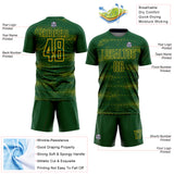 Custom Green Yellow Streamline Wave Cyberpunk Neon Tech Sports Sublimation Soccer Uniform Jersey
