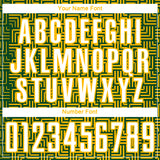Custom Green White-Gold Geometric Maze Interlocking Square Sports Sublimation Soccer Uniform Jersey