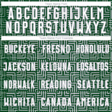 Custom Green White-Gray Geometric Maze Interlocking Square Sports Sublimation Soccer Uniform Jersey