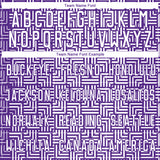 Custom Purple White Geometric Maze Interlocking Square Sports Sublimation Soccer Uniform Jersey