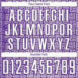 Custom Purple White Geometric Maze Interlocking Square Sports Sublimation Soccer Uniform Jersey