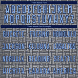 Custom Steel Gray Light Blue Navy-Gray Geometric Maze Interlocking Square Sports Sublimation Soccer Uniform Jersey