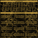 Custom Black Old Gold Lightning Electric Veins Sublimation Soccer Uniform Jersey