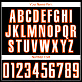 Custom Black Orange Lightning Electric Veins Sublimation Soccer Uniform Jersey