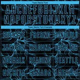 Custom Black Sky Blue Lightning Electric Veins Sublimation Soccer Uniform Jersey
