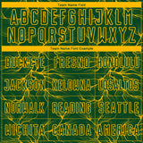Custom Green Gold Lightning Electric Veins Sublimation Soccer Uniform Jersey