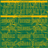 Custom Kelly Green Gold Lightning Electric Veins Sublimation Soccer Uniform Jersey