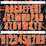 Custom Black Orange Steel Gray-White Cyber Mecha E-sport Geometric Shards Spike Sublimation Soccer Uniform Jersey