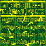 Custom Green Light Yellow-Grass Green Cyber Mecha E-sport Geometric Shards Spike Sublimation Soccer Uniform Jersey