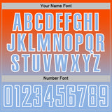 Custom Orange Light Blue-White Fade Fashion Sublimation Soccer Uniform Jersey