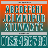 Custom Orange Teal-White Fade Fashion Sublimation Soccer Uniform Jersey