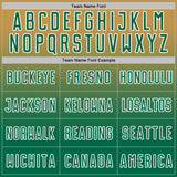 Custom Old Gold Kelly Green-White Fade Fashion Sublimation Soccer Uniform Jersey