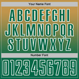 Custom Old Gold Kelly Green-White Fade Fashion Sublimation Soccer Uniform Jersey