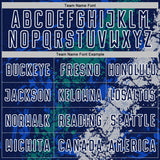 Custom Navy White Teal-Gray Dripping Splatter Cracked Texture Sublimation Soccer Uniform Jersey