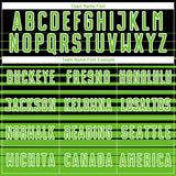 Custom Black Aurora Green-White Gradient Pinstripe Sublimation Soccer Uniform Jersey