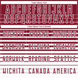 Custom Crimson White Gradient Pinstripe Sublimation Soccer Uniform Jersey