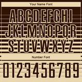 Custom Brown Cream Gradient Pinstripe Sublimation Soccer Uniform Jersey