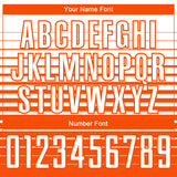 Custom White Orange Gradient Pinstripe Sublimation Soccer Uniform Jersey