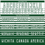 Custom White Green Gradient Pinstripe Sublimation Soccer Uniform Jersey