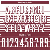 Custom White Burgundy Gradient Pinstripe Sublimation Soccer Uniform Jersey