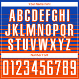 Custom Thunder Blue White-Orange Gradient Pinstripe Sublimation Soccer Uniform Jersey