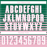 Custom Kelly Green White-Light Pink Gradient Pinstripe Sublimation Soccer Uniform Jersey