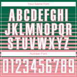 Custom Kelly Green White-Medium Pink Gradient Pinstripe Sublimation Soccer Uniform Jersey