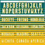 Custom Teal White-Gold Gradient Pinstripe Sublimation Soccer Uniform Jersey