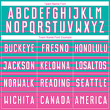 Custom Aqua White-Pink Gradient Pinstripe Sublimation Soccer Uniform Jersey