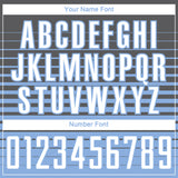 Custom Steel Gray White-Light Blue Gradient Pinstripe Sublimation Soccer Uniform Jersey