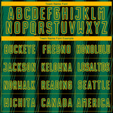 Custom Black Kelly Green-Gold Vertical Brush Stroke Stripes Sublimation Soccer Uniform Jersey