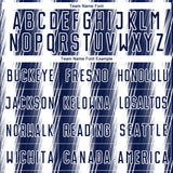 Custom Navy White Vertical Brush Stroke Stripes Sublimation Soccer Uniform Jersey