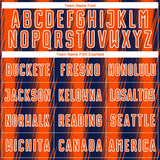 Custom Navy Orange-White Vertical Brush Stroke Stripes Sublimation Soccer Uniform Jersey