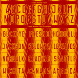 Custom Red Gold Vertical Brush Stroke Stripes Sublimation Soccer Uniform Jersey