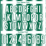 Custom Kelly Green White Vertical Brush Stroke Stripes Sublimation Soccer Uniform Jersey