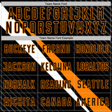 Custom Black Bay Orange-White Diagonal Stripes Sports Sublimation Soccer Uniform Jersey
