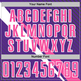 Custom Purple Pink-White Diagonal Stripes Sports Sublimation Soccer Uniform Jersey