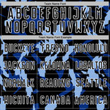 Custom Black White-Blue Geometric Camo Fragment Sports Sublimation Soccer Uniform Jersey