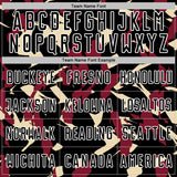 Custom Black White Crimson-Cream Geometric Camo Fragment Sports Sublimation Soccer Uniform Jersey