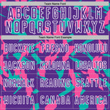 Custom Purple White Pink-Aqua Geometric Camo Fragment Sports Sublimation Soccer Uniform Jersey