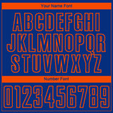 Custom Royal-Orange Curve Lines Sublimation Soccer Uniform Jersey