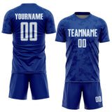 Custom Royal White-Light Blue Curve Lines Sublimation Soccer Uniform Jersey