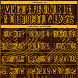 Custom Brown-Gold Curve Lines Sublimation Soccer Uniform Jersey