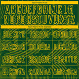 Custom Green-Yellow Curve Lines Sublimation Soccer Uniform Jersey