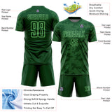Custom Green-Pea Green Curve Lines Sublimation Soccer Uniform Jersey