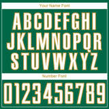 Custom Kelly Green White-Old Gold Curve Lines Sublimation Soccer Uniform Jersey