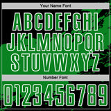 Custom Grass Green Black-White Splash Color Block Sublimation Soccer Uniform Jersey