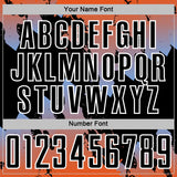 Custom Orange Black Powder Blue-White Gradient Splash Sublimation Soccer Uniform Jersey