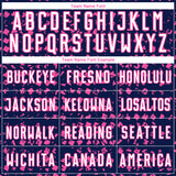 Custom Navy White-Pink Digital Geometric Fragment Speckles Sublimation Soccer Uniform Jersey