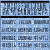 Custom Light Blue Black-White Digital Geometric Fragment Speckles Sublimation Soccer Uniform Jersey